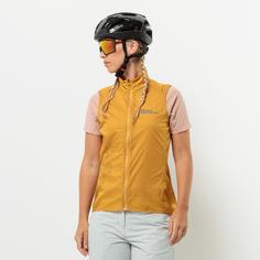 Rückansicht von Jack Wolfskin GRAVEX WIND VEST W Fahrradweste Damen curry