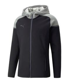 PUMA teamCUP Casuals Kapuzenjacke Trainingsjacke Herren schwarz