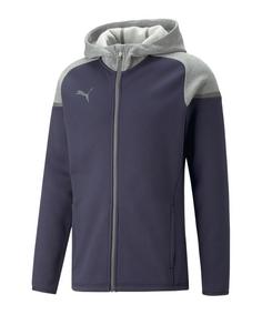 PUMA teamCUP Casuals Kapuzenjacke Trainingsjacke Herren blau