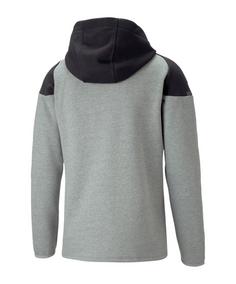 Rückansicht von PUMA teamCUP Casuals Kapuzenjacke Trainingsjacke Herren grau