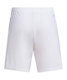 Rückansicht von adidas Tiro 23 Short Fußballshorts Kinder weisslila