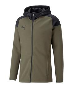 PUMA teamCUP Casuals Kapuzenjacke Trainingsjacke Herren gruen