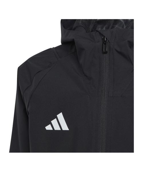 Rückansicht von adidas Tiro 23 Competition Allwetterjacke Kids Regenjacke Kinder schwarz