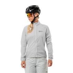 Rückansicht von Jack Wolfskin GRAVEX WIND JKT W Fahrradjacke Damen cool grey