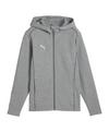 PUMA teamFINAL Casuals Kapuzenjacke Kids Fu&szlig;ballshorts Kinder - grausilber