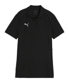 PUMA teamFINAL Casuals Poloshirt Damen Fußballtrikot Damen schwarzsilber