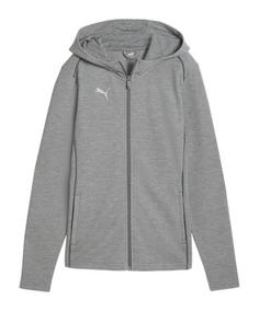 PUMA teamFINAL Casuals Kapuzenjacke Damen Fußballtrikot Damen grausilber