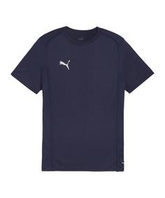 PUMA teamFINAL Casuals T-Shirt Fußballshorts Herren dunkelblausilber