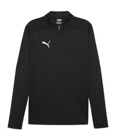 PUMA teamFINAL Training 1/4 Zip Sweatshirt Fußballtrikot Herren schwarzsilber