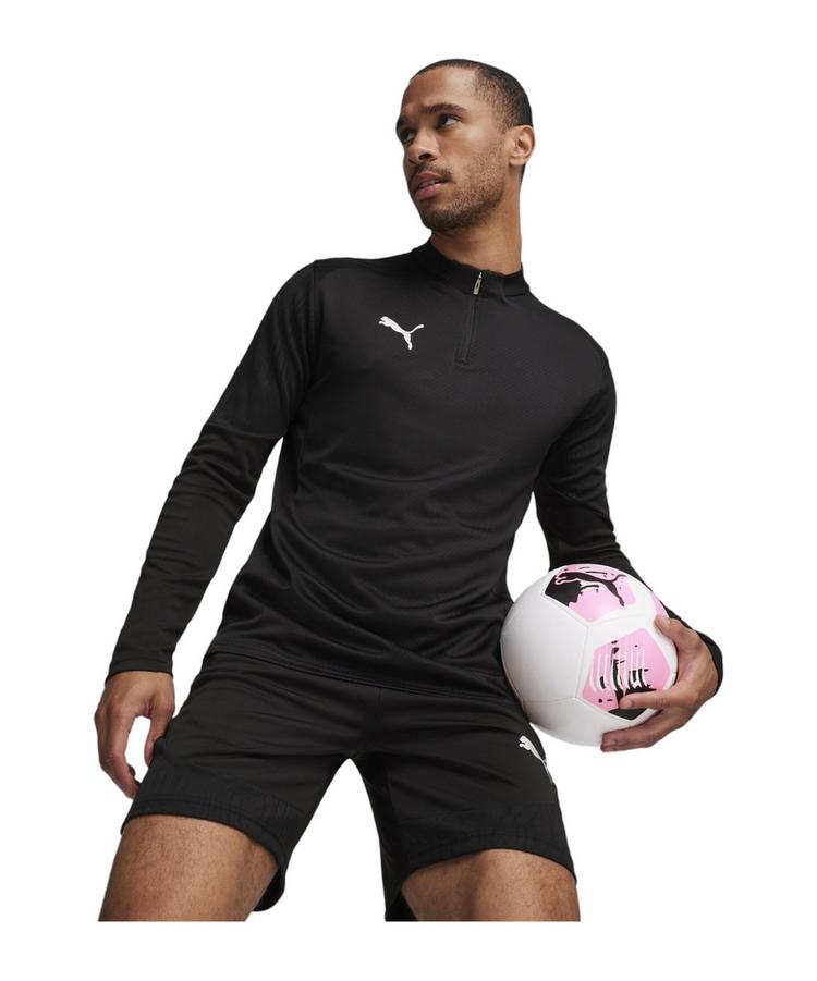 PUMA PUMA teamFINAL Training 1/4 Zip Sweatshirt Trikot Herren - schwarzsilber - 0 | SportScheck