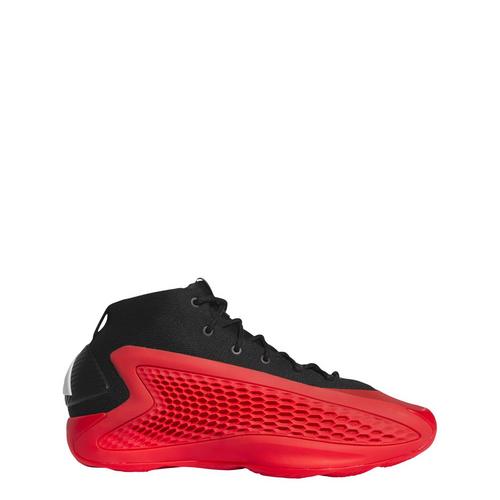 Rückansicht von adidas Anthony Edwards 1 Mid Basketballschuh Sneaker Core Black / Red / Cloud White