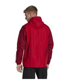 Rückansicht von adidas Tiro 23 Competition Allwetterjacke Regenjacke Herren schwarzgraugelb