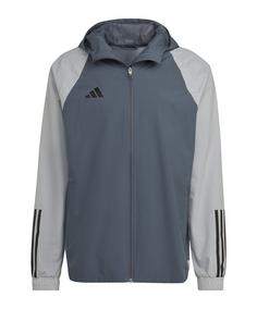 adidas Tiro 23 Competition Allwetterjacke Regenjacke Herren grau