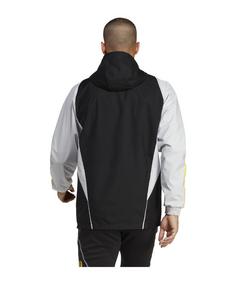 Rückansicht von adidas Tiro 23 Competition Allwetterjacke Regenjacke Herren schwarzgraugelb