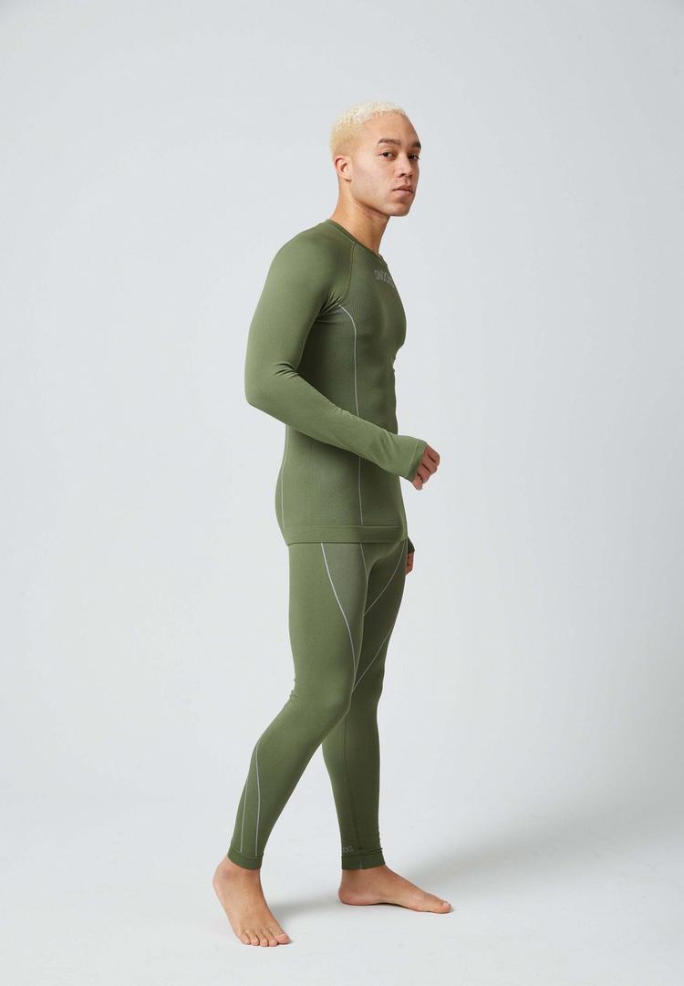 Snocks Snocks Thermounterw&auml;sche mit Daumenloch W&auml;scheset Herren - Olive - 1 | SportScheck