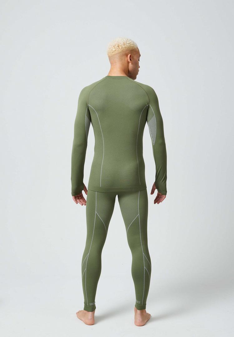 Snocks Snocks Thermounterw&auml;sche mit Daumenloch W&auml;scheset Herren - Olive - 2 | SportScheck