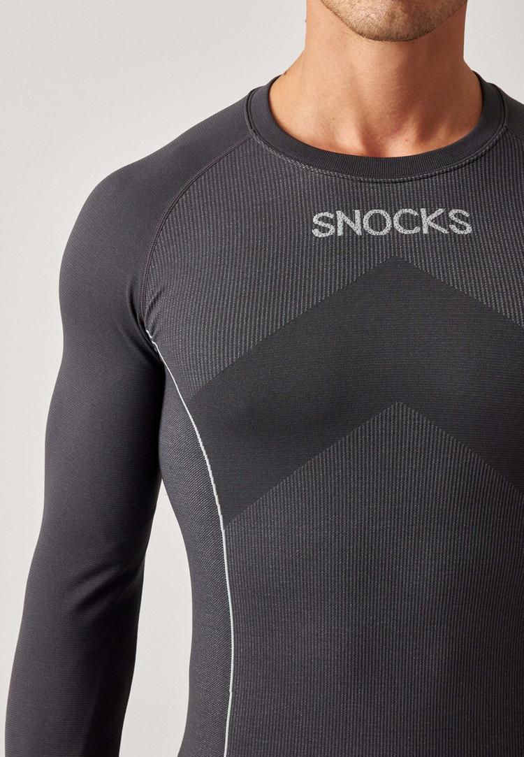Snocks Snocks Thermounterw&auml;sche mit Daumenloch W&auml;scheset Herren - Grau - 4 | SportScheck
