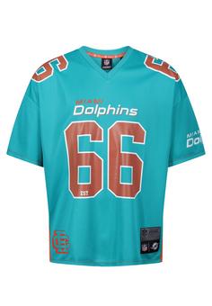 Re:Covered NFL Dolphins Est 66 Oversized T-Shirt Aqua