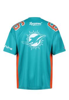 Rückansicht von Re:Covered NFL Dolphins Est 66 Oversized T-Shirt Aqua