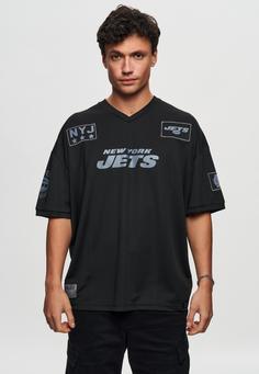 Rückansicht von Re:Covered NFL Jets NYJ 60 Oversized T-Shirt Black