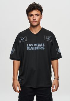 Rückansicht von Re:Covered NFL Raiders LV 20 Oversized T-Shirt Black