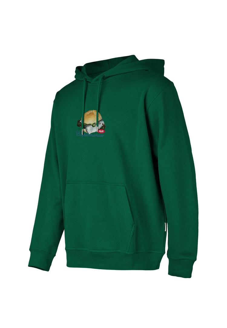 Cleptomanicx Cleptomanicx Boxy Hooded WTFISH Kapuzenshirt Herren - Rain Forest - 0 | SportScheck