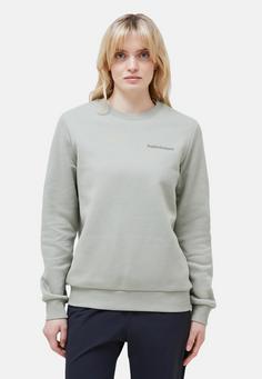 Rückansicht von Peak Performance W Original Small Logo Crew Sweatshirt Damen gruen