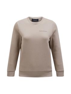 Peak Performance W Original Small Logo Crew Sweatshirt Damen beige