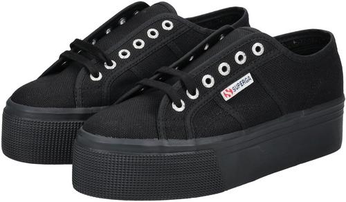 Rückansicht von Superga Sneaker Sneaker Damen Schwarz/Schwarz