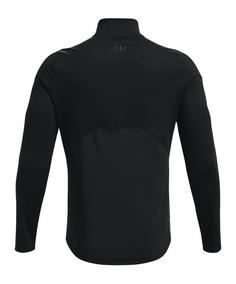 Rückansicht von Under Armour Coldgear Rush Mock Sweatshirt Funktionssweatshirt Herren schwarz