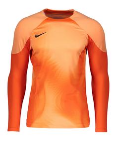 Nike Gardien IV Torwarttrikot langarm Fußballtrikot orangeschwarz