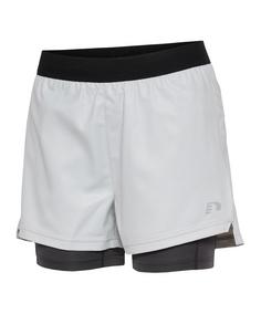 Newline 2in1 Short Running Damen Laufshorts Damen grau