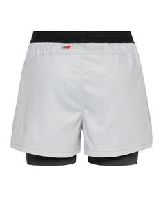 Rückansicht von Newline 2in1 Short Running Damen Laufshorts Damen grau