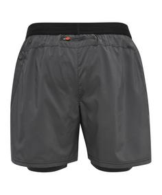 Rückansicht von Newline 2in1 Short Running Laufshorts Herren grau