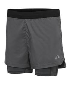 Newline 2in1 Short Running Damen Laufshorts Damen grau