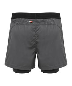 Rückansicht von Newline 2in1 Short Running Damen Laufshorts Damen grau