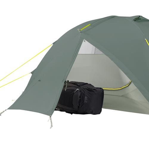 Rückansicht von Jack Wolfskin REAL DOME LITE II Kuppelzelt hedge green