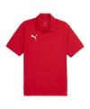 PUMA teamGOAL Polo Poloshirt Herren - rotweissrot