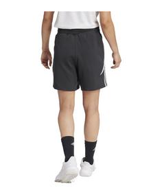 Rückansicht von adidas Tiro 24 Sweatshort Damen Fußballshorts Damen schwarzweiss
