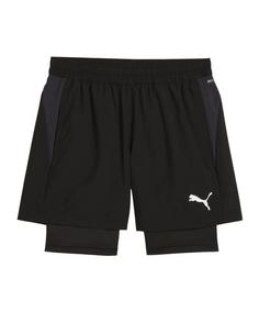 PUMA teamGOAL 2in1 Short Fußballshorts Herren schwarzweiss