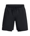 Under Armour Launch 7" 2in1 Laufshort Fu&szlig;ballshorts Herren - schwarz