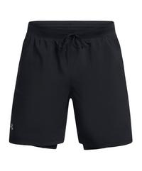 Under Armour Launch 7" 2in1 Laufshort Fu&szlig;ballshorts Herren - schwarz