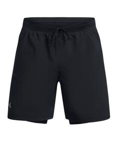 Under Armour Launch 7" 2in1 Laufshort Fußballshorts Herren schwarz
