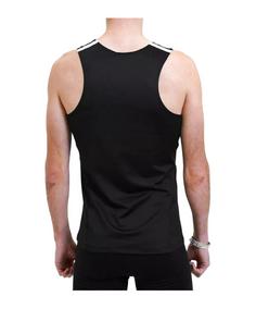 Rückansicht von Nike Stock Tanktop Laufshirt Herren schwarz