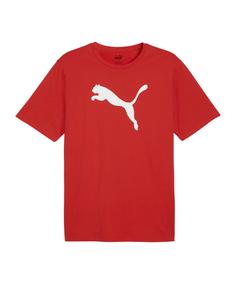 PUMA teamRISE Logo Trainingsshirt Funktionsshirt Herren weiss