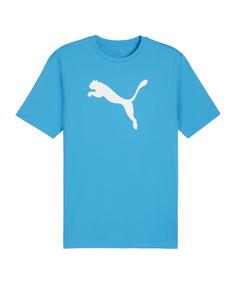 PUMA teamRISE Logo Trainingsshirt Funktionsshirt Herren blau