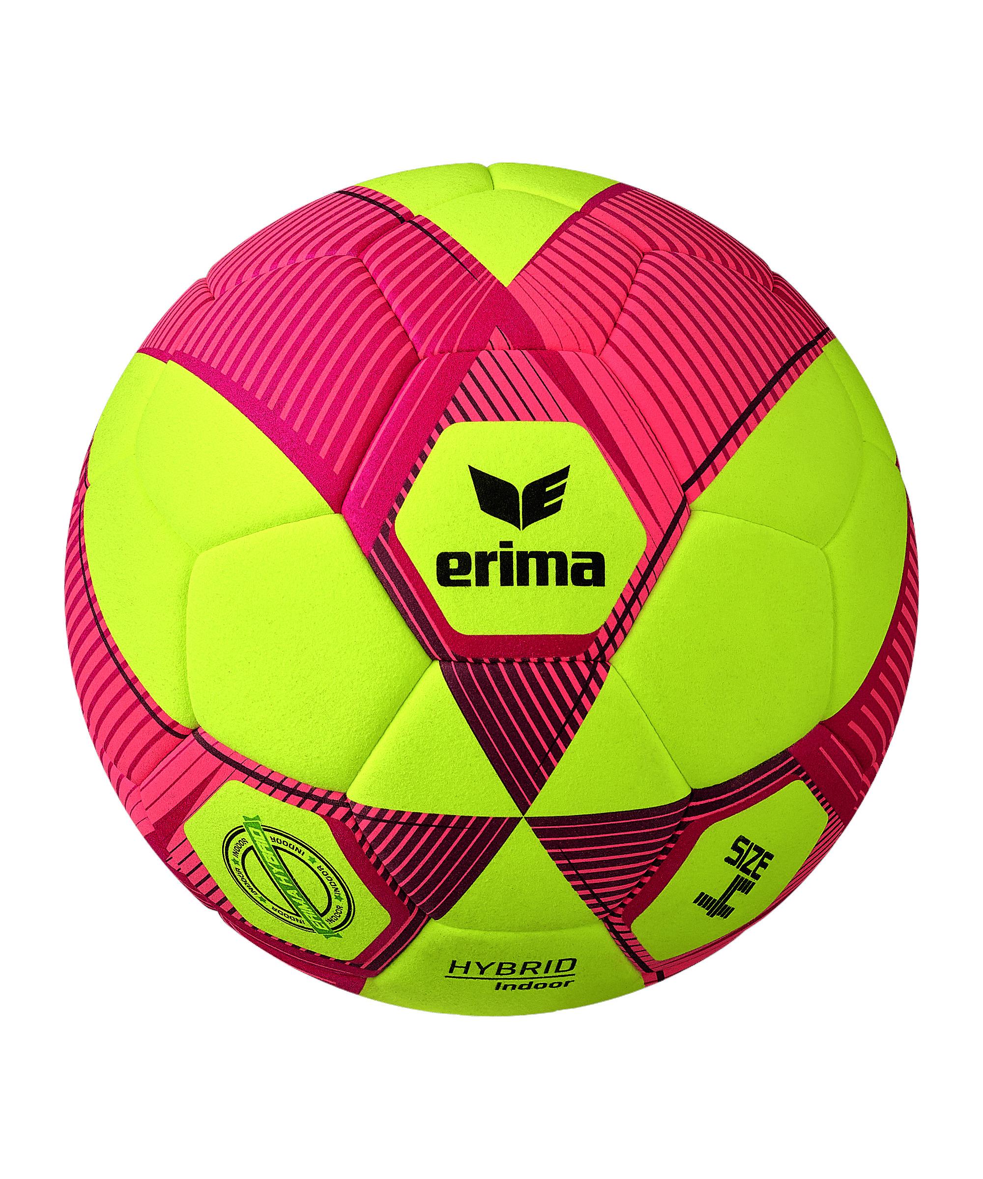 Erima Hybrid Indoor Trainingsball Fu&szlig;ball - gelbrot