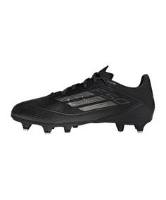 Rückansicht von adidas F50 League SG Dark Spark Fußballschuhe schwarzgrau