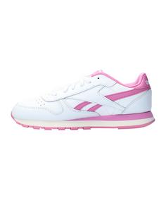 Rückansicht von Reebok Classic Leather Kids Sneaker Kids Weiß Sneaker Kinder weissrosa