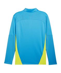 Rückansicht von PUMA Manchester City 1/4 Zip Sweatshirt Sweatshirt blaugelb